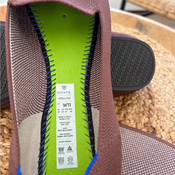 Rothy's Brown Flats Loafer women’s size 11 washable comfortable slip on - Picture 6 of 6